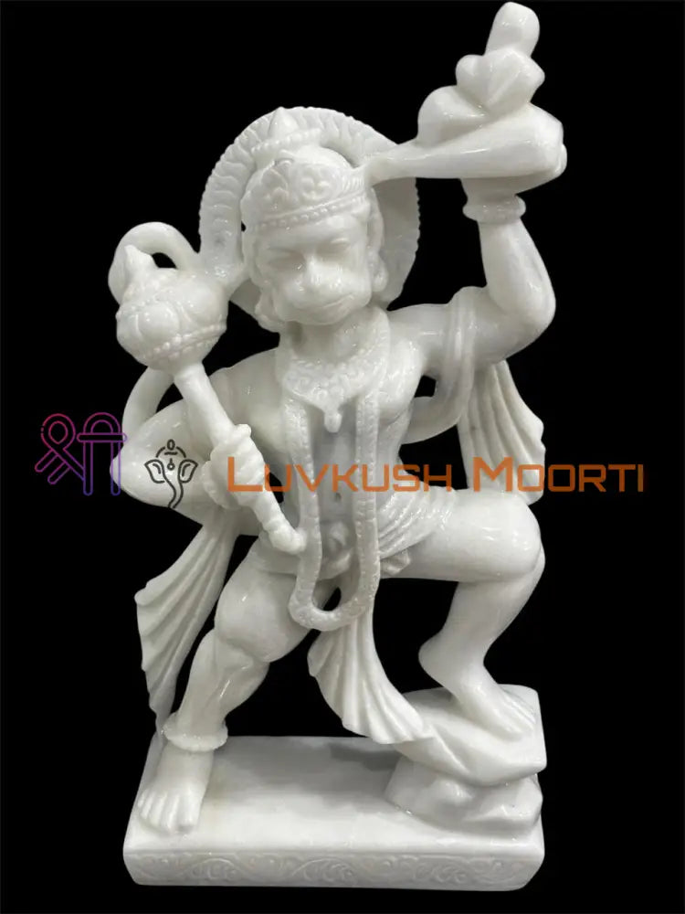 Lord Hanuman White Marble Statue Marble Moorti